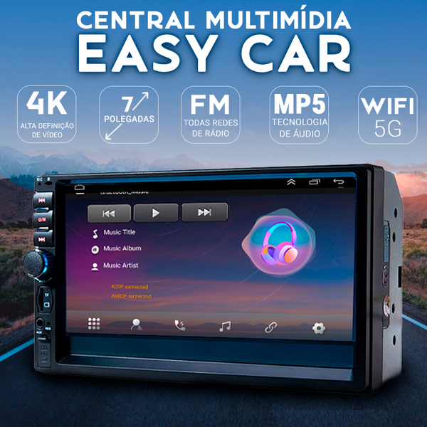 Central Multimídia Universal 7 Polegadas Wifi Gps Mp5 Bluetooth - EasyCar - Elos Store